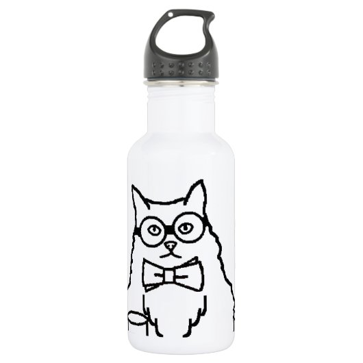 Bouteille D'eau En Acier Inoxydable Professeur Cat (Devant)