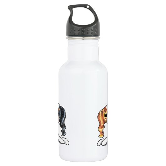 Bouteille D'eau En Acier Inoxydable Quatre Cavalier King Charles Spaniels (Dos)