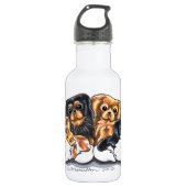 Bouteille D'eau En Acier Inoxydable Quatre Cavalier King Charles Spaniels (Devant)