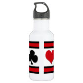 Bouteille D'eau En Acier Inoxydable Quatre combinaisons de cartes (Dos)