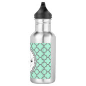Bouteille D'eau En Acier Inoxydable Quatrefoil vert et gris Laurel (Droite)