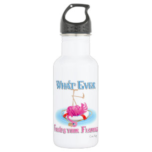 Bouteille D'eau En Acier Inoxydable Quoi qu'il flotte votre Flamant rose