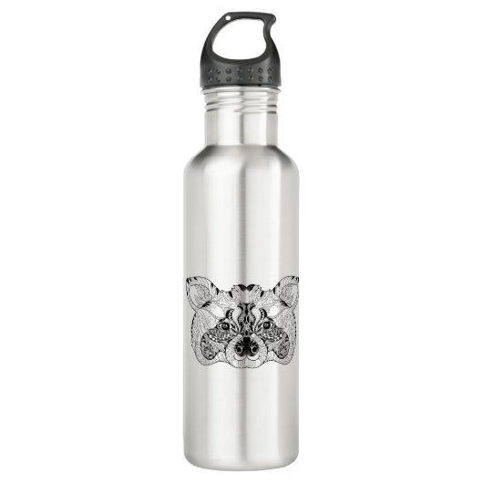 Bouteille D'eau En Acier Inoxydable Raton laveur inspiré (Devant)