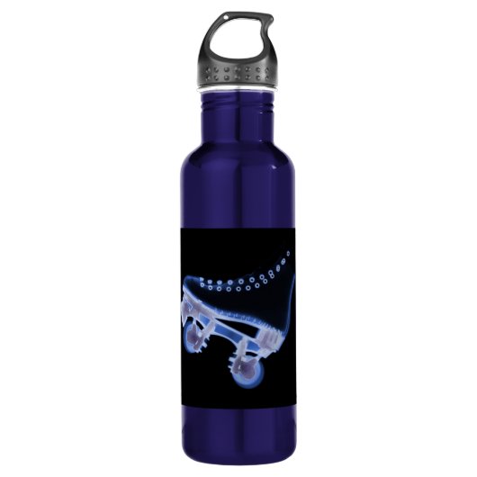 Bouteille D'eau En Acier Inoxydable Rayon X bleu de Rollerskate (Devant)