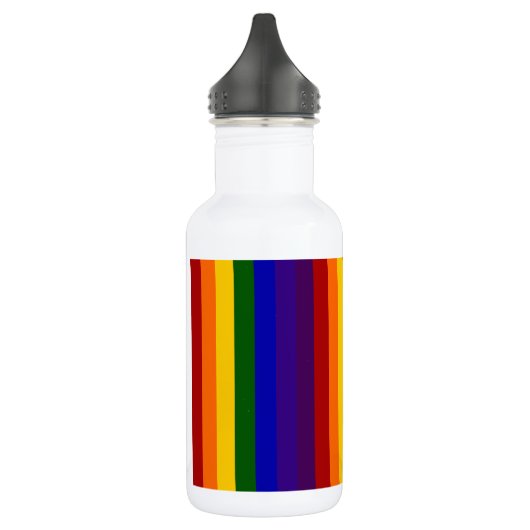 Bouteille D'eau En Acier Inoxydable Rayures arc-en-ciel (Gauche)