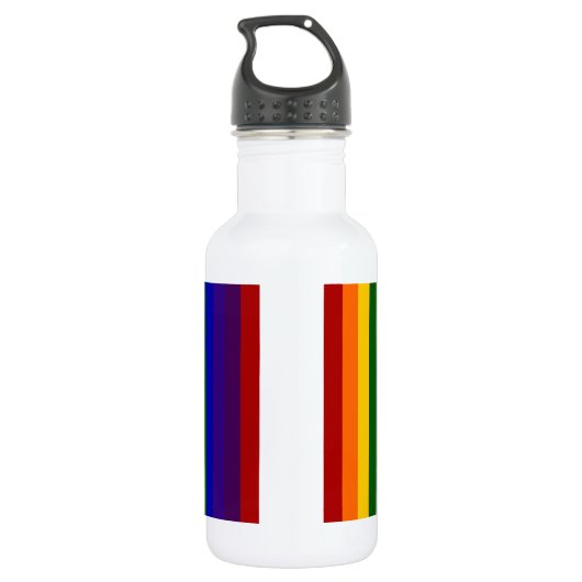 Bouteille D'eau En Acier Inoxydable Rayures arc-en-ciel (Dos)