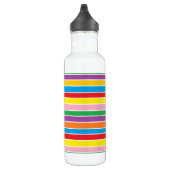 Bouteille D'eau En Acier Inoxydable Rayures horizontales d'arc-en-ciel (Droite)
