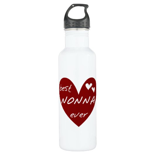 Bouteille D'eau En Acier Inoxydable Red Heart Best Nonna Jamais Liberty (Devant)