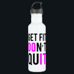Bouteille D'eau En Acier Inoxydable Restez à l'aise Ne quittez pas le rose<br><div class="desc">Citation de l'American Fitness and Bodybuilding : Stay Fit Don't Quit. Impressionnez vos amis avec cette nouvelle chemise de motivation cool à la salle de sport. Version fille en rose. Nous l'avons aussi Rouge pour les gars. fitness,  musculation,  sport,  motivation,  entraînement,  endurance,  gewichtheben,  muscle,  muskeln,  levage</div>