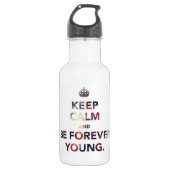 Bouteille D'eau En Acier Inoxydable "Restez Calme Et Soyez Éternellement Jeune" Voyage (Devant)