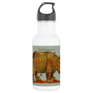 Bouteille D'eau En Acier Inoxydable Rhinoceros d'antiquité de Rhino vintage Durer