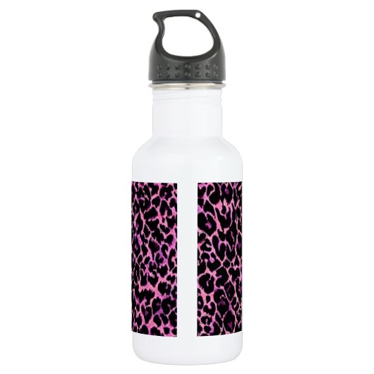 Bouteille d'eau en acier inoxydable rose Cheetah (Dos)