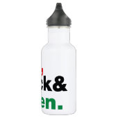 Bouteille D'eau En Acier Inoxydable Rouge, Noir et Vert. (Droite)