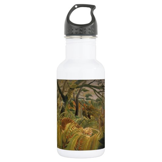 Bouteille D'eau En Acier Inoxydable Rousseau Jungle Tropical Tiger Art (Devant)