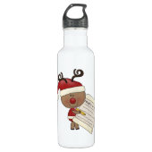 Bouteille D'eau En Acier Inoxydable Rudy Reindeer Naughty ou Nic (Devant)