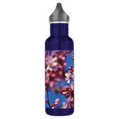 Bouteille D'eau En Acier Inoxydable Sakura Cerry Blossoms Touché Bleu (Gauche)