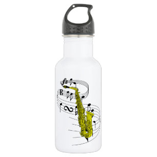 Bouteille D'eau En Acier Inoxydable Saxophone