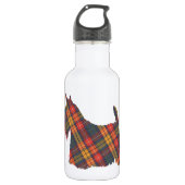 Bouteille D'eau En Acier Inoxydable Scottish Terrier Tartan Silhouette (Devant)