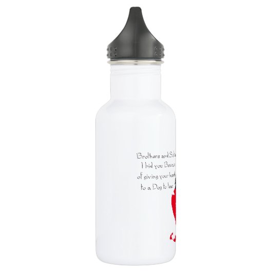 Bouteille D'eau En Acier Inoxydable Scottish Terrier Valentine (Gauche)