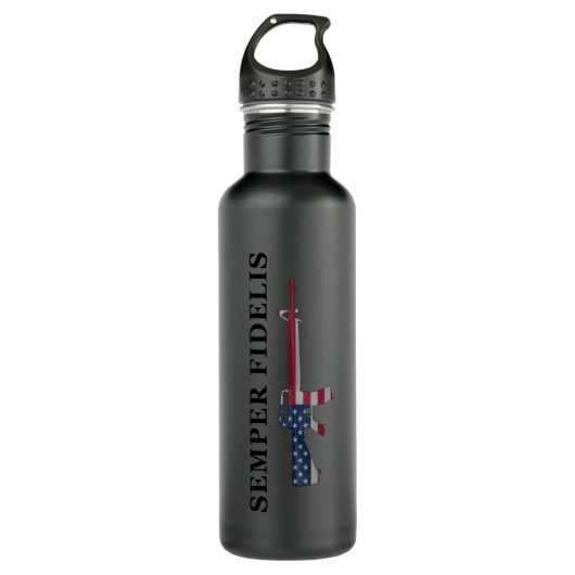 Bouteille D'eau En Acier Inoxydable Semper Fidelis M16 (Devant)
