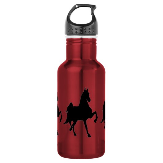Bouteille D'eau En Acier Inoxydable Silhouette de cheval de Saddlebred (Devant)