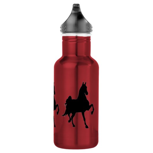 Bouteille D'eau En Acier Inoxydable Silhouette de cheval de Saddlebred (Droite)