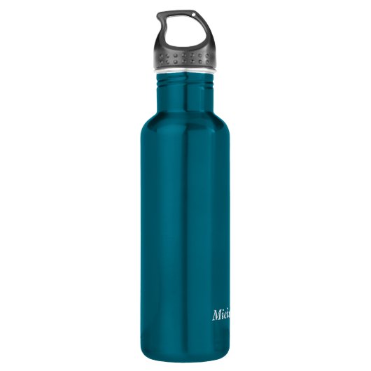 Bouteille D'eau En Acier Inoxydable Silver Circle Silhouette Basketball Personnalisé (Dos)