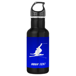 Bouteille D'eau En Acier Inoxydable Ski bleu de neige