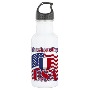 Bouteille D'eau En Acier Inoxydable Snowboard USA
