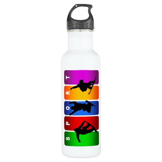 Bouteille D'eau En Acier Inoxydable Snowboarding gentil (Devant)