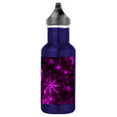 Bouteille D'eau En Acier Inoxydable Snowflakes avec Arrière - plan pourpre (Droite)