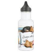 Bouteille D'eau En Acier Inoxydable Sommeils avec Yorkies par Catia Cho (Gauche)