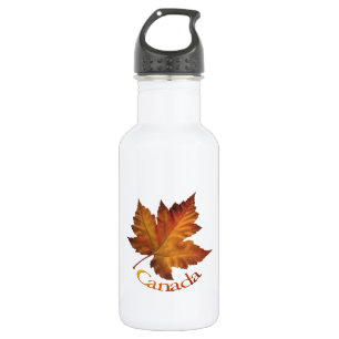 Bouteille D'eau En Acier Inoxydable Souvenir en feuille d'érable or Canada