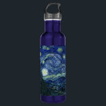 Bouteille D'eau En Acier Inoxydable Starry Night Vincent van Gogh Art Peinture<br><div class="desc">Vincent van Gogh (Néerlandais, 1853 - 1890) Starry Night, 1889, Huile sur toile Non encadré : 73 × 92 cm (28, 7 × 36, 2 po) Ce tableau représente la vue depuis la fenêtre est de la chambre d'asile de Van Gogh à Saint-Rémy-de-Provence, il ajoute un village aménagé. Il est...</div>