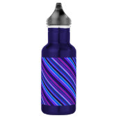 Bouteille D'eau En Acier Inoxydable stripes en bleu et purple (Droite)