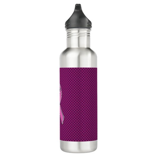Bouteille D'eau En Acier Inoxydable Style Chrome Pink Ribbon Sensibilisation Fibre de (Droite)