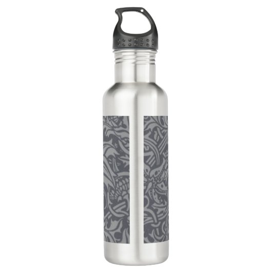 Bouteille D'eau En Acier Inoxydable Style Scottish Thistle Knot William Morris (Dos)