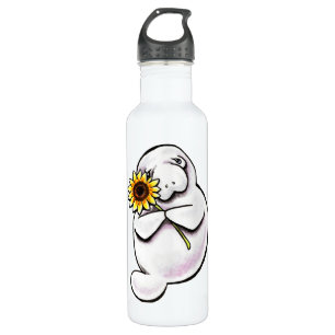 Bouteille D'eau En Acier Inoxydable Sunny Manatee Off-Leash Art™