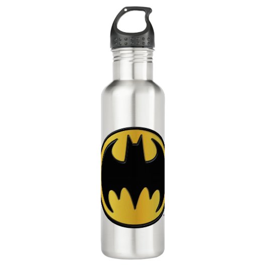 Bouteille D'eau En Acier Inoxydable Symbole Batman | Logo rond classique (Devant)