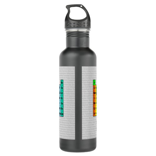 Bouteille D'eau En Acier Inoxydable Tableau périodique des éléments (Dos)