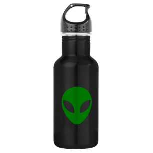 Bouteille D'eau En Acier Inoxydable Tête Alien verte