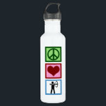 Bouteille D'eau En Acier Inoxydable Tir à l'arc Peace Love<br><div class="desc">Un signe de paix,  un coeur et un archer jouant au tir à l'arc avec un arc et une flèche.</div>