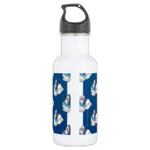 Bouteille D'eau En Acier Inoxydable Toilette Shark Funny Blue Cartoon (Dos)