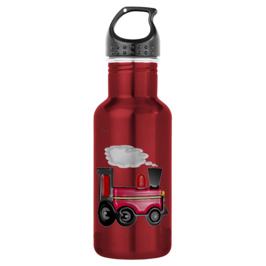 Bouteille D'eau En Acier Inoxydable Train 3D Cherry Red (Devant)