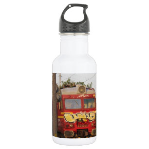 Bouteille D'eau En Acier Inoxydable Train recouvert de graffiti