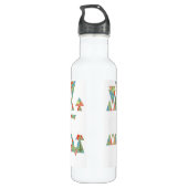 Bouteille D'eau En Acier Inoxydable Triangles et flèches florales (Dos)