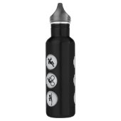 Bouteille D'eau En Acier Inoxydable Triathlon SWIM-CYCLE-RUN (noir) (Gauche)