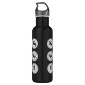 Bouteille D'eau En Acier Inoxydable Triathlon SWIM-CYCLE-RUN (noir) (Dos)