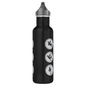Bouteille D'eau En Acier Inoxydable Triathlon SWIM-CYCLE-RUN (noir) (Droite)