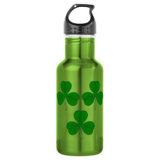 Bouteille D'eau En Acier Inoxydable Trois Shamrocks (Devant)